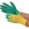 ミドリ安全　ハイグリップ天然ゴム背抜き手袋　Ｌ　イエロー／グリーン　ＭＨＧ－１３０－Ｌ　１双