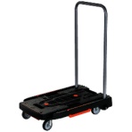 TRUSCO 小型樹脂製台車 こまわり君 600×390mm ブラック MPK-6039-BK 1台
