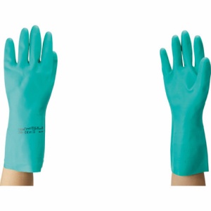 アンセル　耐油・耐薬品ニトリル手袋　アルファテック　ソルベックス　中厚手　Ｍサイズ　グリーン　３７－１７５－８　１双1