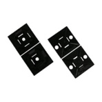 パンドウイット　マウントベース　アクリル系粘着テープ付き　耐候性黒　ＡＢＭ２Ｓ－ＡＴ－Ｃ０　１袋（１００個）
