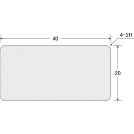 アイマーク　刻印用アルミプレート　２０×４０×０．８　４－Ｒ２　ＡＬ－２０４　１セット（１０枚）