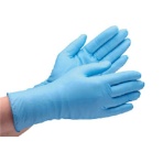 ミドリ安全　ニトリル使い捨て手袋　粉なし　青　Ｍ　ＶＥＲＴＥ－７５０Ｋ－Ｍ　１箱（１００枚）