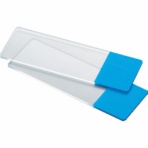 ＴＲＵＳＣＯ　スライドガラス　フロスト有　ブルー　ＳＧ－ＦＢ　１箱（５０枚）