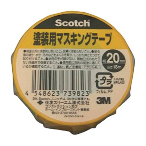 ３Ｍ　スコッチ　塗装用マスキングテープ　２０ｍｍ×１８ｍ　Ｍ４０Ｊ－２０　１巻1