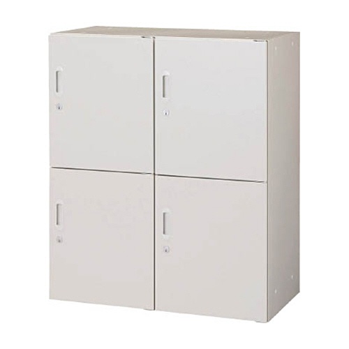 ＴＲＵＳＣＯ　Ｕ型壁面書庫　片開パーソナル２列２段　高さ１０５０　ホワイト　ＵＬＷ－１１　１台1
