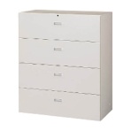 TRUSCO U型壁面書庫 ラテラル4段 高さ1050 ホワイト UBW-11 1台