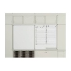 TRUSCO U型壁面書庫 スライドボード 無地+月予定 鍵付 TSBW-L210 1台