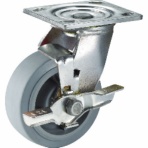サムソンキャスター ステンレスキャスター 自在SP付 エラストマー 100mm TP6740-01-MIR-TLB 1個