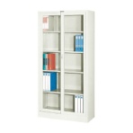TRUSCO スタンダード書庫(奥行400)ガラス引違 880×高さ1790 N603G 1台
