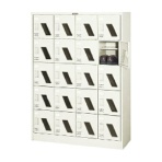 ＴＲＵＳＣＯ　シューズケース　２０人用　１０５０×３８０×高さ１４３７　棚付　窓付　ＳＣ－２０ＷＭ　１台