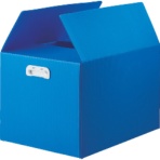 ＴＲＵＳＣＯ　ダンボールプラスチックケース　Ｂ３サイズ　取っ手穴なし　ブルー　ＴＤＰ－Ｂ３Ｄ－５Ｂ　１パック（５枚）