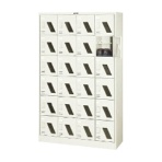 ＴＲＵＳＣＯ　シューズケース　２４人用　１０５０×３８０×高さ１７００　棚付　窓付　ＳＣ－２４ＷＭ　１台