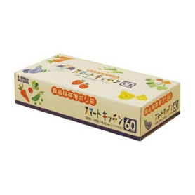【たのめーる】日本サニパック KS02スマートキッチン保存袋 半透明 KS02-HCL 1箱(60枚)の通販