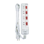 ノア　雷ガード付　４個口４スイッチ省エネタップ　ＮＣ－５５７０Ｓ　１個