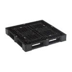 TRUSCO α樹脂パレット 片面4方差 1100×1100 黒 SLA-1111V-BK 1枚