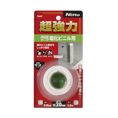 ニトムズ　超強力両面テープ　塩化ビニル用　２０ｍｍ×１．５ｍ　Ｔ４５８１　１巻1