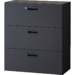 TRUSCO 壁面書庫 Calmatio ラテラルキャビネット 下置き用 幅900×奥行450×高さ1030mm サテンブラック TCLA-BK-11 1台