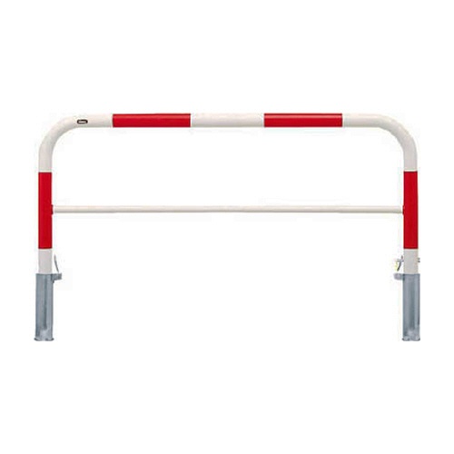 サンポール　アーチ　車止め　差込式カギ付（スチール）　赤白　ＦＡＨ－７ＳＫ１５－６５０（ＲＷ）　１本1