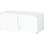 ＴＲＵＳＣＯ　ユニット型壁面書庫　両開き　上置き専用　幅９００×奥行４００×高さ３８０ｍｍ　ホワイト　ＵＦＨＷ－４　１台