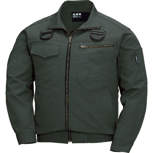 ジーベック　空調服　綿薄手現場服ヘリンボンフルハーネス仕様空調服　アーミーグリーン　Ｓ　ＸＥ９８１０２－６２－Ｓ　１着1