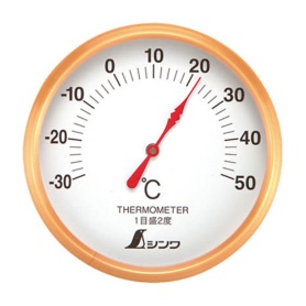シンワ測定　温度計　Ｓ－１　丸型　１０ｃｍホワイト　７２６８９　１個