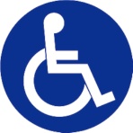 ミツギロン　ミニスタンド用　表示シール　身障者　外径２８５ｍｍ　ＳＦ－６８－Ｇ　１枚