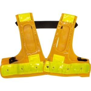 ミズケイ　フルハーネス用ＬＥＤ安全ベスト　装着できるんです　黄／黄　赤ＬＥＤ　５９４１１２３　１枚1