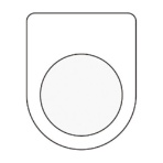 アイマーク　押ボタン／セレクトスイッチ（メガネ銘板）　無地　φ２２．５　Ｐ２２－０　１枚