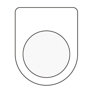 アイマーク　押ボタン／セレクトスイッチ（メガネ銘板）　無地　φ２２．５　Ｐ２２－０　１枚1