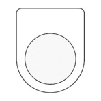 アイマーク　押ボタン／セレクトスイッチ（メガネ銘板）　無地　φ２５．５　Ｐ２５－０　１枚