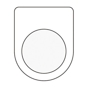 アイマーク　押ボタン／セレクトスイッチ（メガネ銘板）　無地　φ２５．５　Ｐ２５－０　１枚1