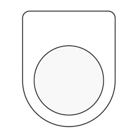 アイマーク　押ボタン／セレクトスイッチ（メガネ銘板）　無地　φ３０．５　Ｐ３０－０　１枚
