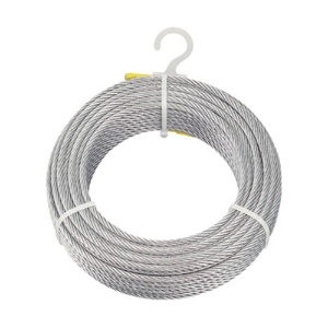 ＴＲＵＳＣＯ　メッキ付ワイヤロープ　Φ２ｍｍ×１００ｍ　ＣＷＭ－２Ｓ１００　１本1