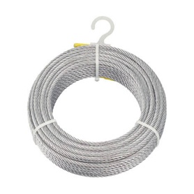 ＴＲＵＳＣＯ　メッキ付ワイヤロープ　Φ２ｍｍ×１００ｍ　ＣＷＭ－２Ｓ１００　１本