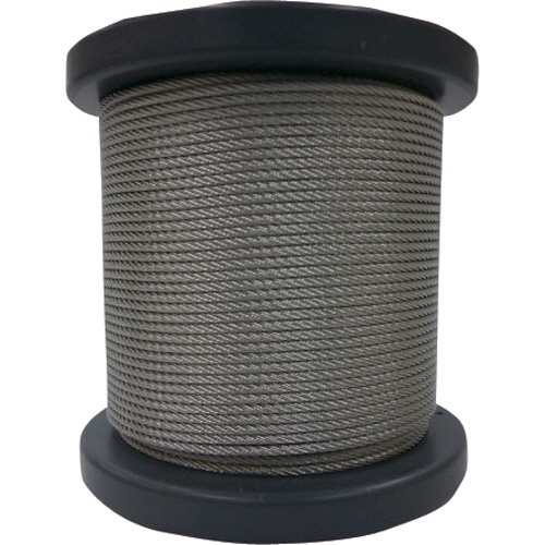 大阪コートロープ　Ｏ．Ｃ．Ｒ　ＳＵＳワイヤロープ２．００ｍｍ　７×７　５０ｍ巻コート無　ＳＢ－２００－５０Ｍ　１巻1