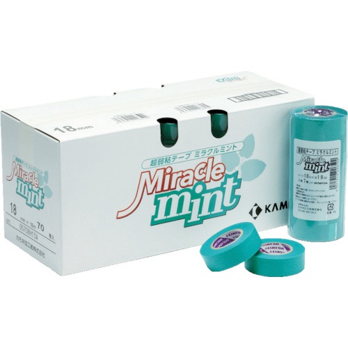 カモ井加工紙　マスキングテープ　壁紙・石膏ボード用　ミラクルミント　緑　３０ｍｍ×１８ｍ　ＭＩＲＡＣＬＥＭＩＮＴＪＡＮ－３０　１パック（４巻）1