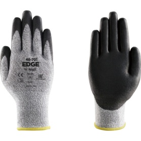 アンセル　耐切創手袋　エッジ　４８－７０１　Ｓサイズ　グレー／ブラック　４８－７０１－７　１双
