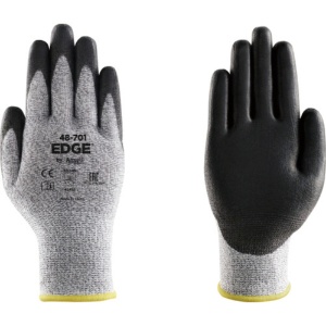 アンセル　耐切創手袋　エッジ　４８－７０１　Ｓサイズ　グレー／ブラック　４８－７０１－７　１双1