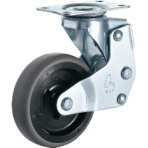 ハンマーキャスター　クッション　プレート式　自在　エラストマー車　７５ｍｍ　９４０Ｌ－２Ｌ７５　１個