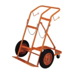 TRUSCO ボンベ台車 四輪安定型 酸素・アセチレンボンベ二本積用 HT-65N 1台