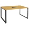 ＡＬｅｔｔｏ（アレット）　ミーティングテーブル　幅１５００×奥行９００×高さ７２０ｍｍ　フレーム：ブラック　天板：アッシュウッド　１台