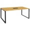 ＡＬｅｔｔｏ（アレット）　ミーティングテーブル　幅１８００×奥行９００×高さ７２０ｍｍ　フレーム：ブラック　天板：アッシュウッド　１台