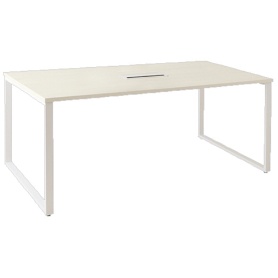 ＡＬｅｔｔｏ（アレット）　ミーティングテーブル　幅１８００×奥行９００×高さ７２０ｍｍ　フレーム：ホワイト　天板：ライトウッド　１台