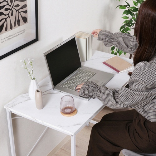 不二貿易　ワークデスク　ルカ　ＦＢＣ－１７１３　幅９５０×奥行４８０×高さ７２０ｍｍ　ストーン（大理石柄）　Ｃ／Ｄ７３６１０　１台5