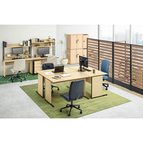 ネットフォース　ワークデスク　木製　平机　幅１２００×奥行６００×高さ７００ｍｍ　ホワイト　ＷＤＨ－１２６０－ＴＷ－ＷＨ　１台6