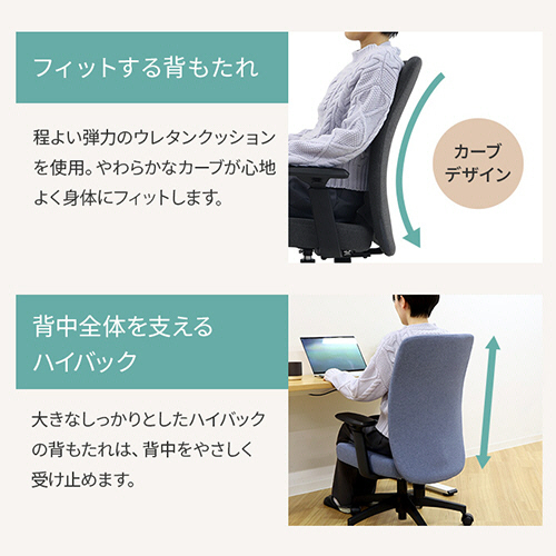 たのめーる】ネットフォース Lugna(ルグナ)チェア 肘付 フォグ