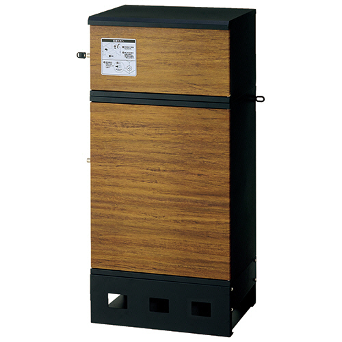 たのめーる】YAMAZEN 宅配ボックス 2段タイプ 幅470×奥行365×高さ1000mm 木目/ブラック EPB-2(WD/BK) 1台の通販