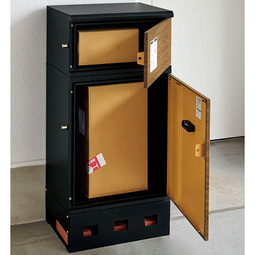 宅配ボックス 2段 防水 大容量 屋外 EPB-2(WD/BK) Amazon.co.jp: ガーデンマスター(Gardenmaster) 宅配ボックス