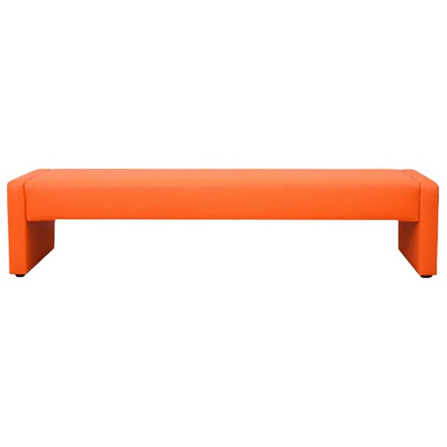 ネットフォース　ＣＡＬＭ（カルム）　デザインベンチ　幅１８００×奥行５００×高さ４２０ｍｍ　オレンジ　ＣＡＬＭ－１８０ＫＤ－２－ＴＷ－ＯＲ　１台1