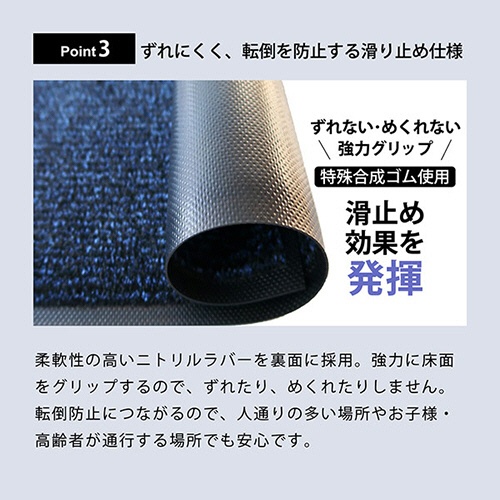 クリーンテックス・ジャパン　玄関マット　アイアンホース（ストライプ）　９００×１５００ｍｍ　グリーン・ブラック　ＢＹ０００３４　１枚5